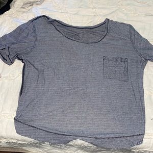 Lululemon black and white striped shirt